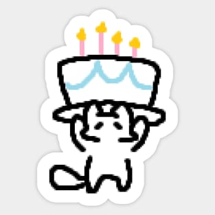 birthday kitty Sticker